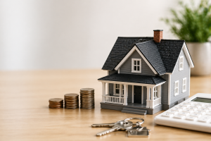 Infographic explaining how much income you need to buy a house, including income, debt, and mortgage affordability concepts